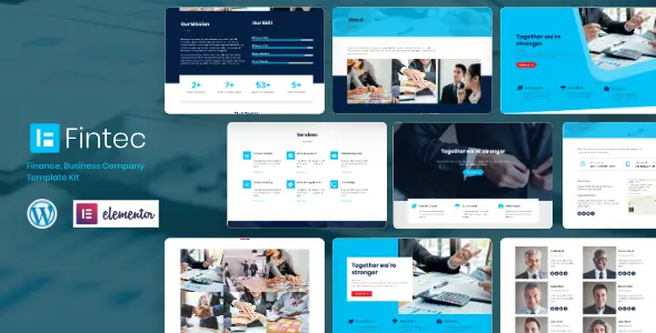 Fintec – Finance, Business Company Elementor Template Kit